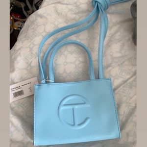 Pool Blue Small Telfar Bag